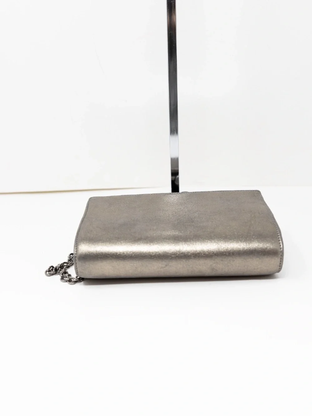 Rodo Microfiber Kiss Lock Top Convertible Shoulder Clutch Purse Bag Metallic